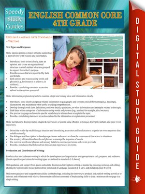 cover image of English Common Core 4th Grade